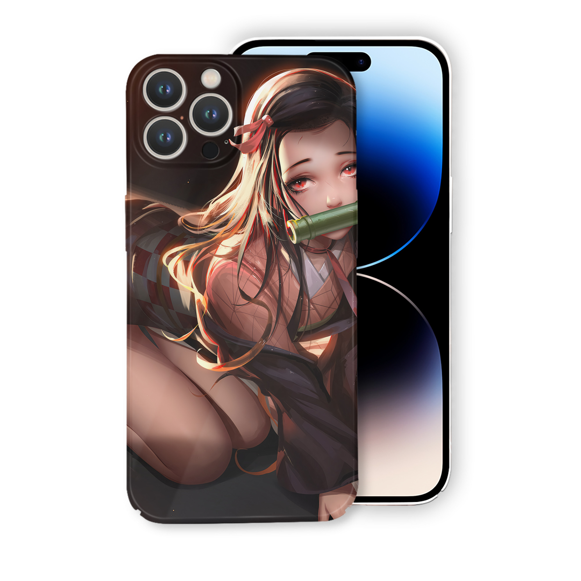 （画像用） 鬼滅の刃（きめつのやいば）竈門 禰󠄀豆子／かまど ねずこ Kamado Nezuko 【iPhone 14シリーズ対応】ハードケース